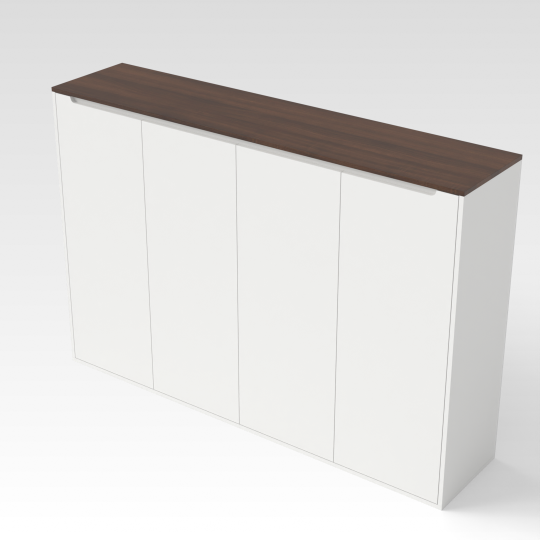 Warm White & Prairie Oak Shoe Cabinet