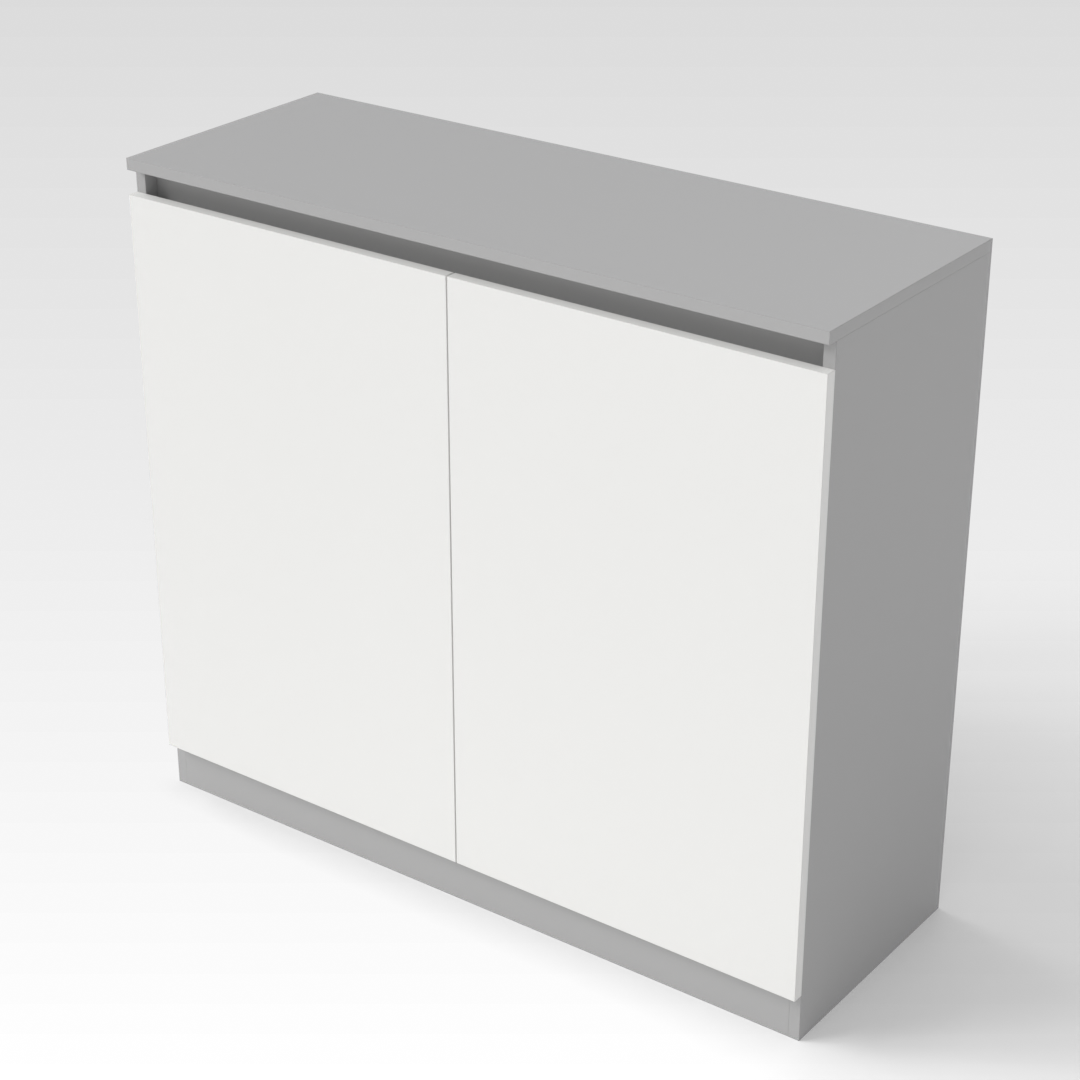 Light Gray & Warm White Shoe Cabinet