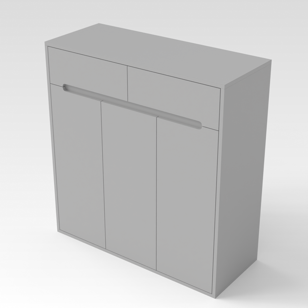 Light Gray Shoe Cabinet