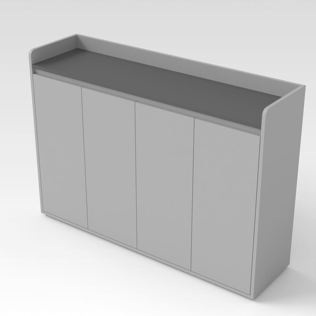 Light Gray & Sky Gray Shoe Cabinet