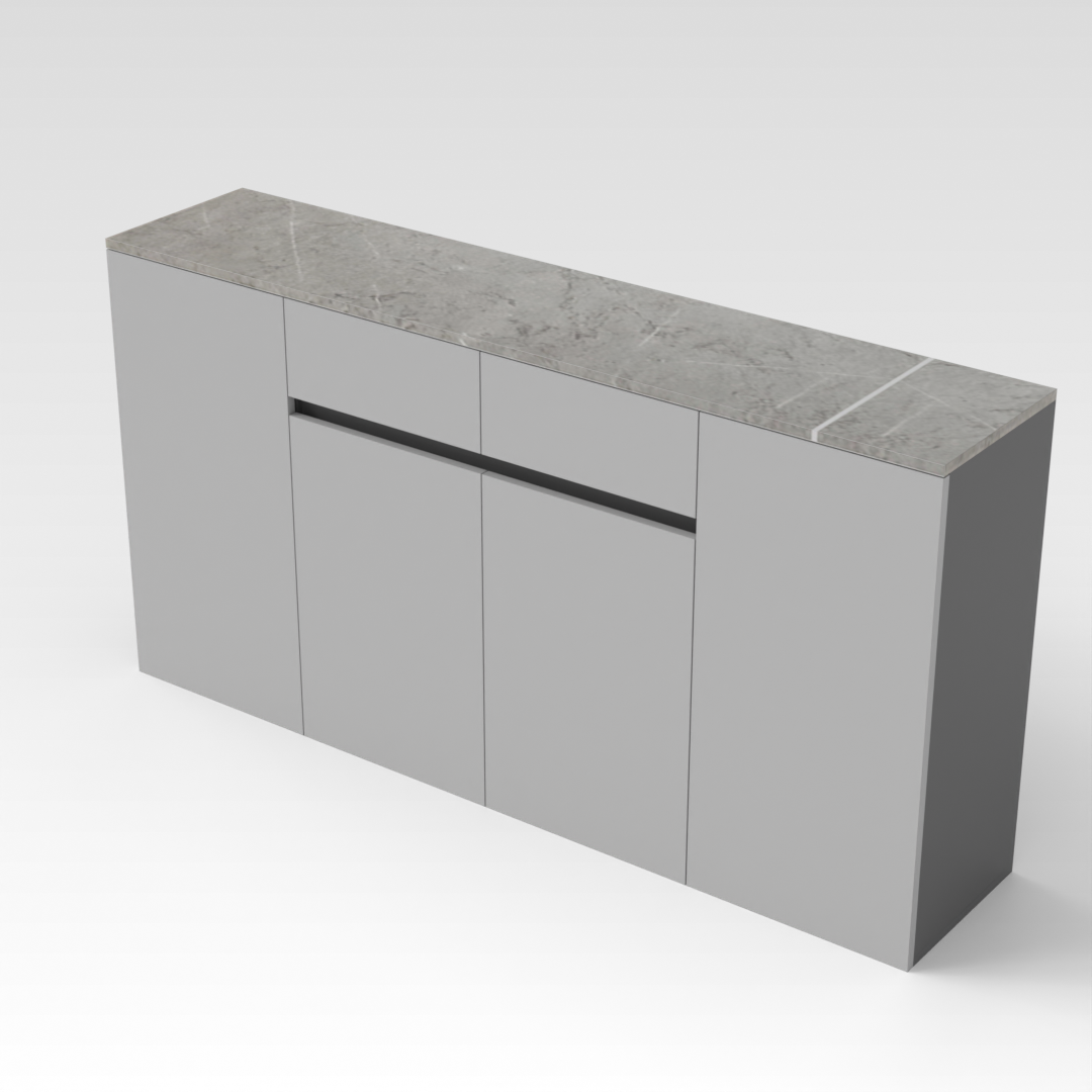 Sky Gray & Light Gray Shoe Cabinet