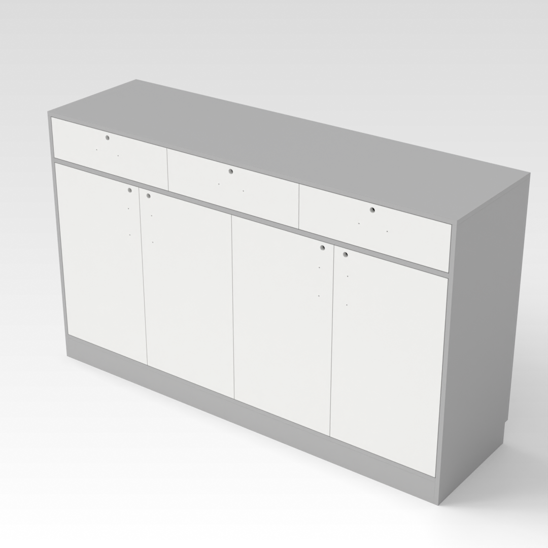 Light Gray & Warm White Shoe Cabinet