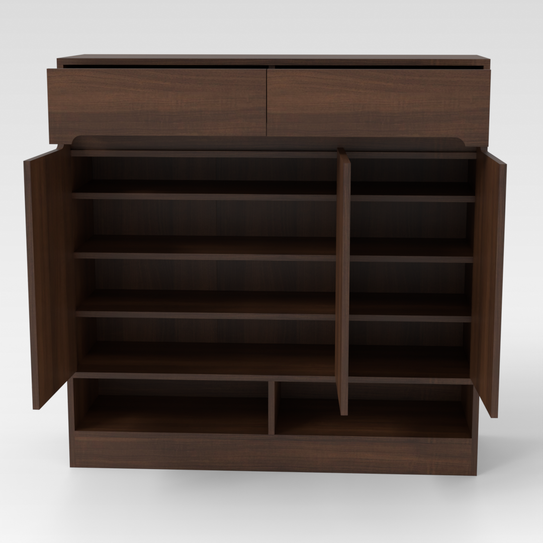 Prairie Oak Shoe Cabinet