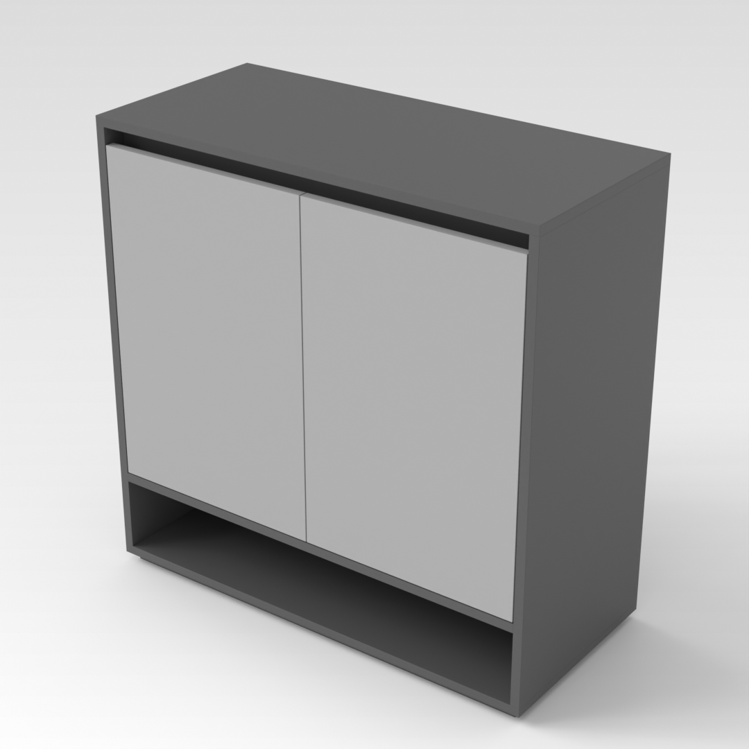 Sky Gray & Light Gray Shoe Cabinet