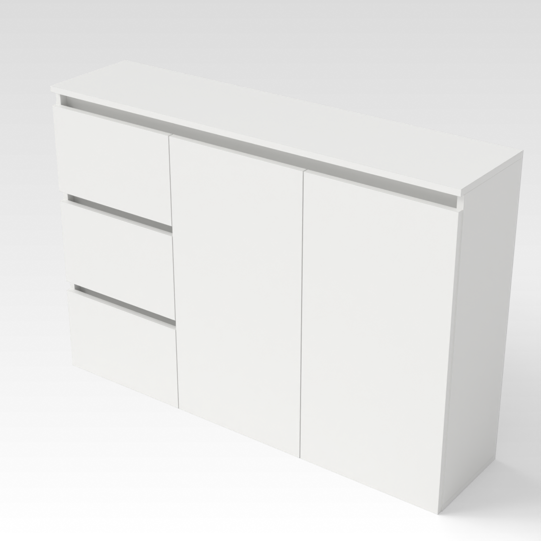 Warm White Shoe Cabinet