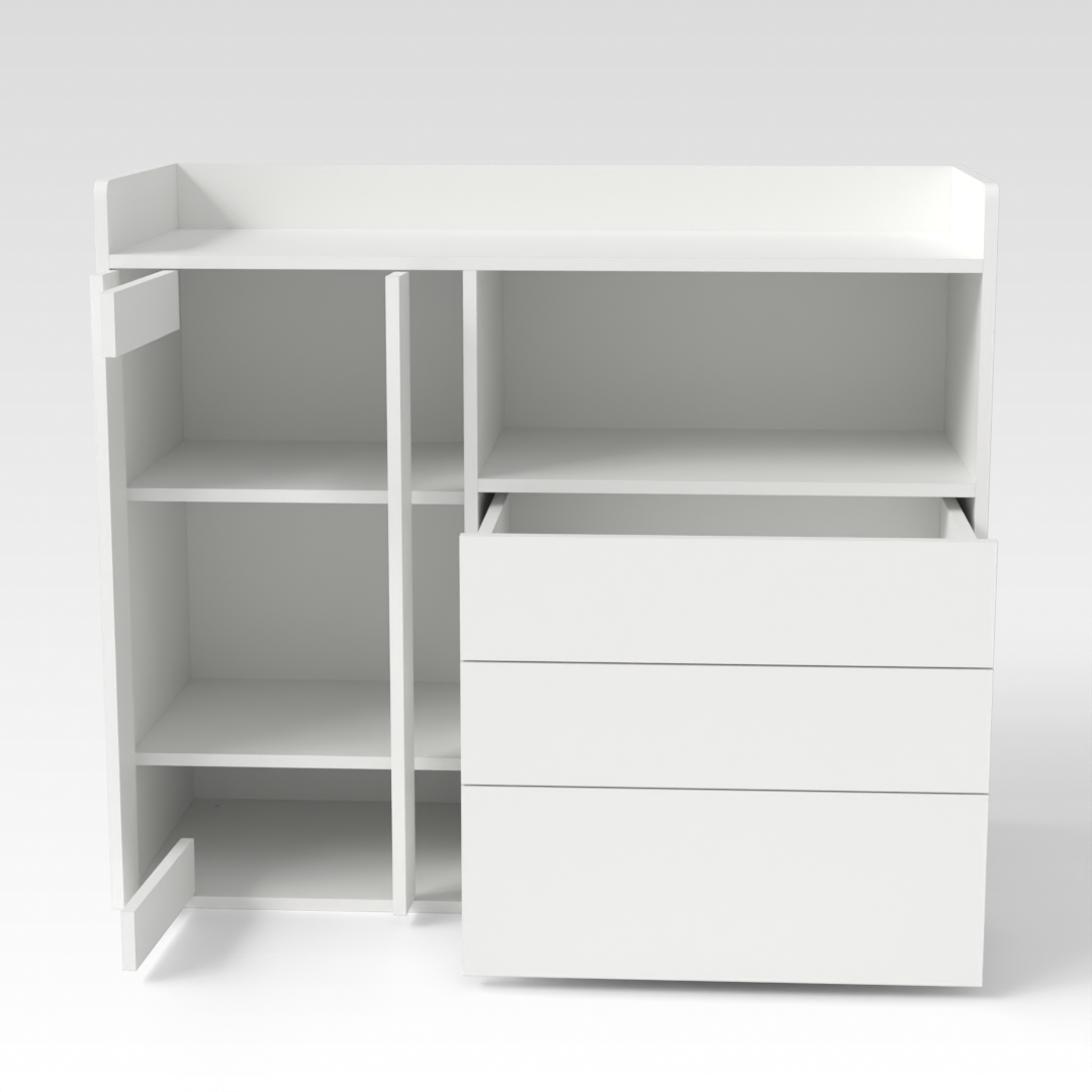 Warm White Shoe Cabinet