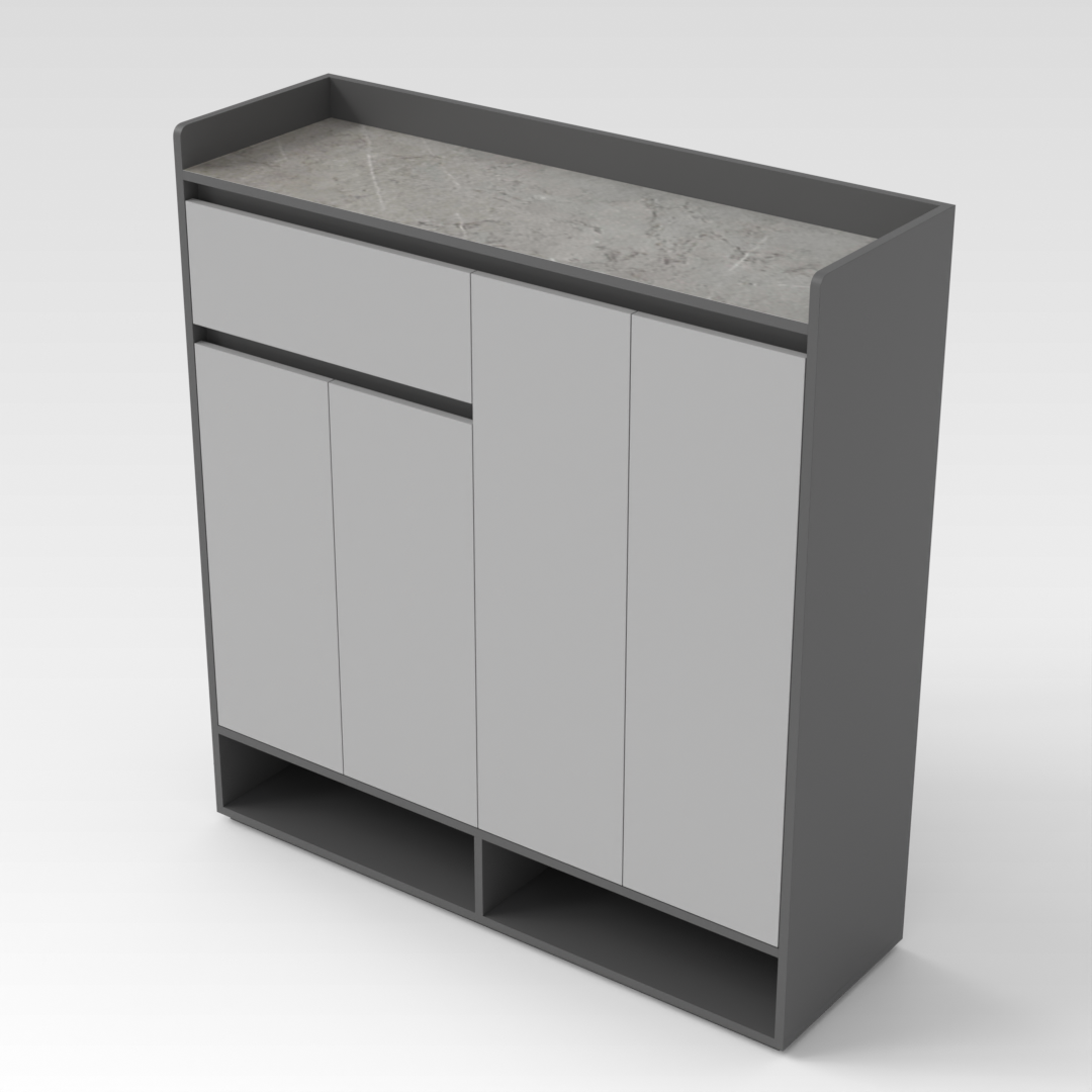 Sky Gray & Light Gray Shoe Cabinet