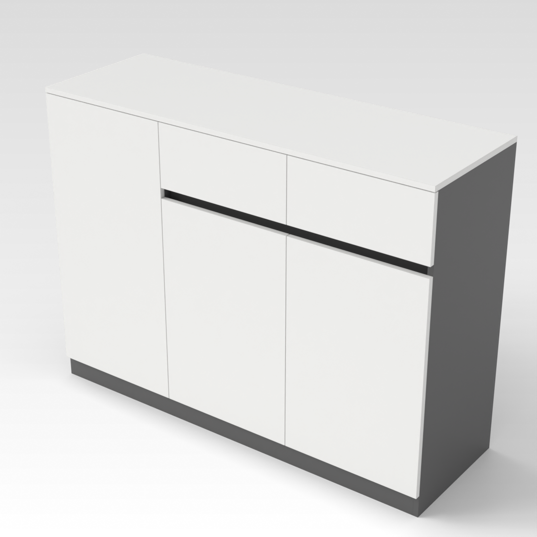 Sky Gray & Light Gray Shoe Cabinet