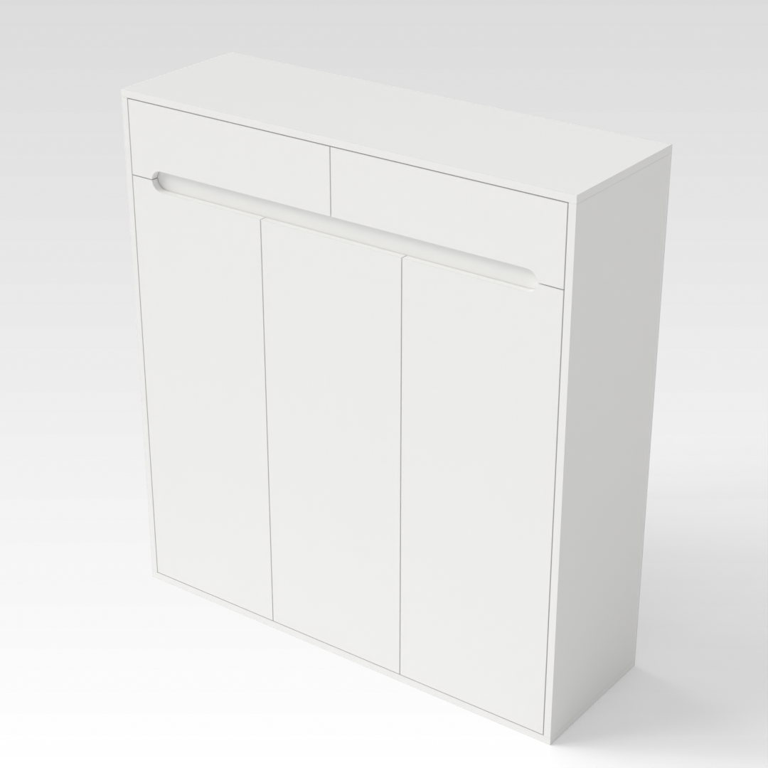 Warm White Shoe Cabinet