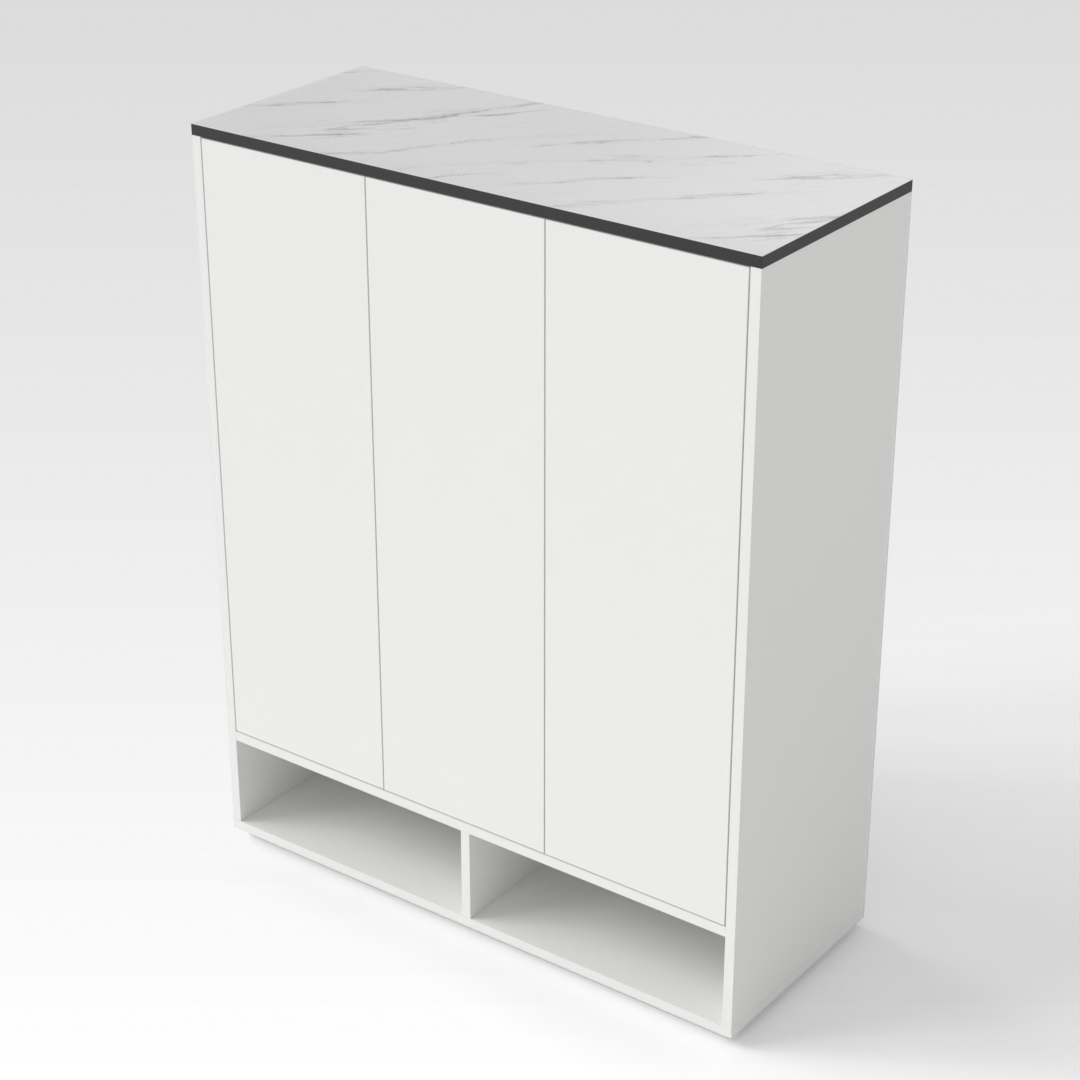 Warm White Shoe Cabinet