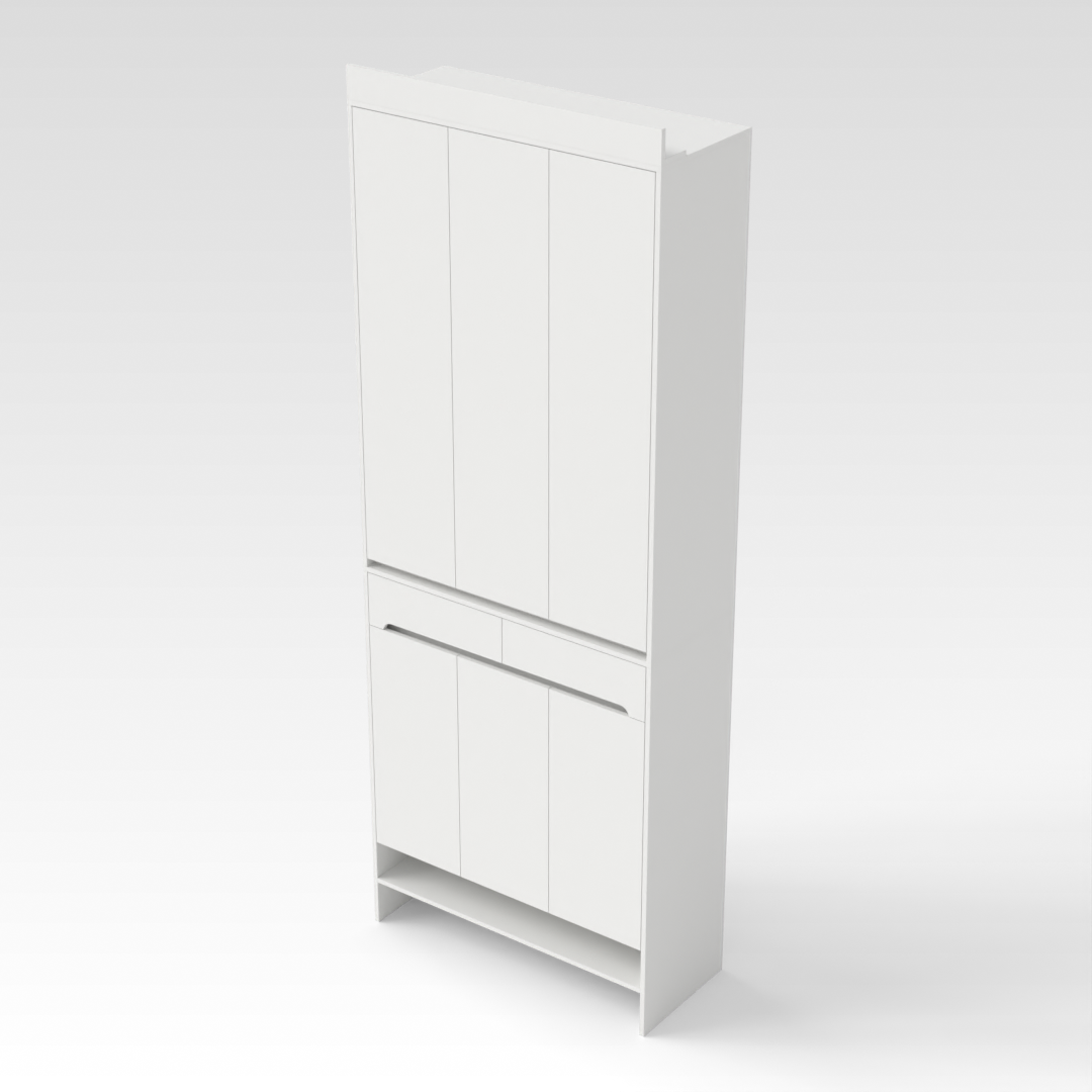 Warm White Shoe Cabinet