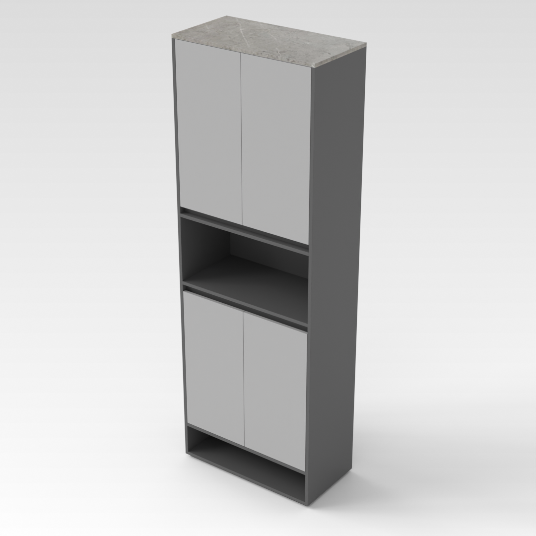 Sky Gray & Light Gray Shoe Cabinet