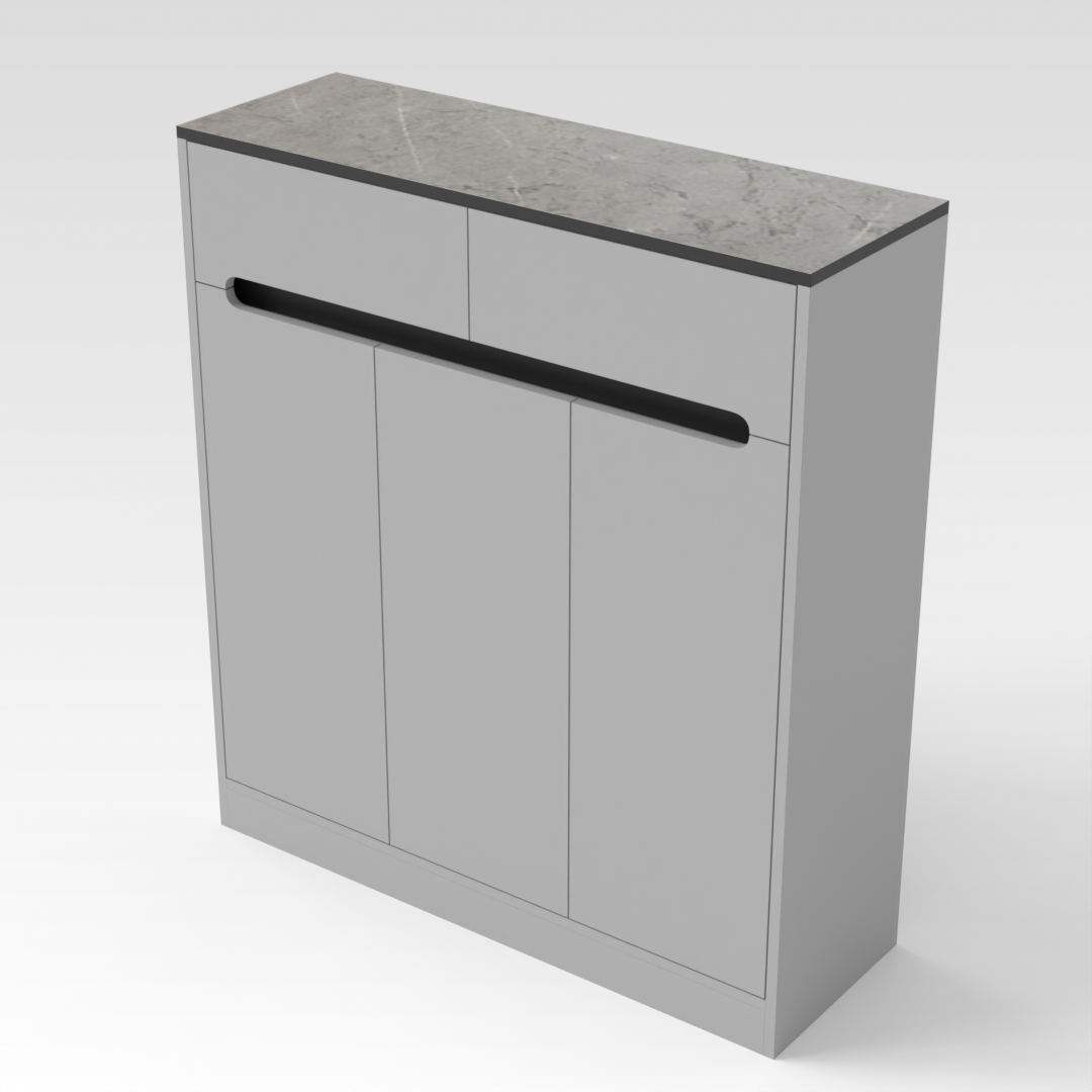 Light Gray Shoe Cabinet