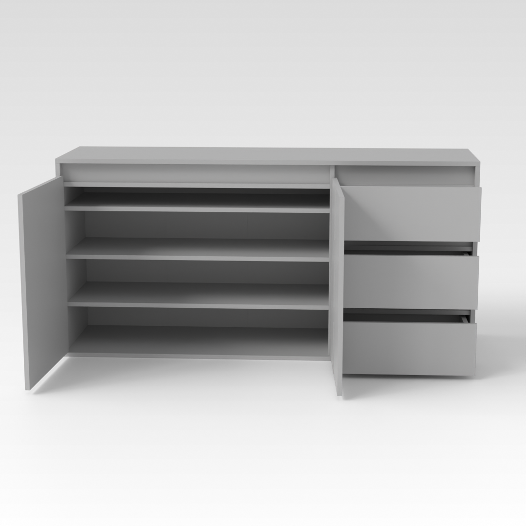 Light Gray Shoe Cabinet