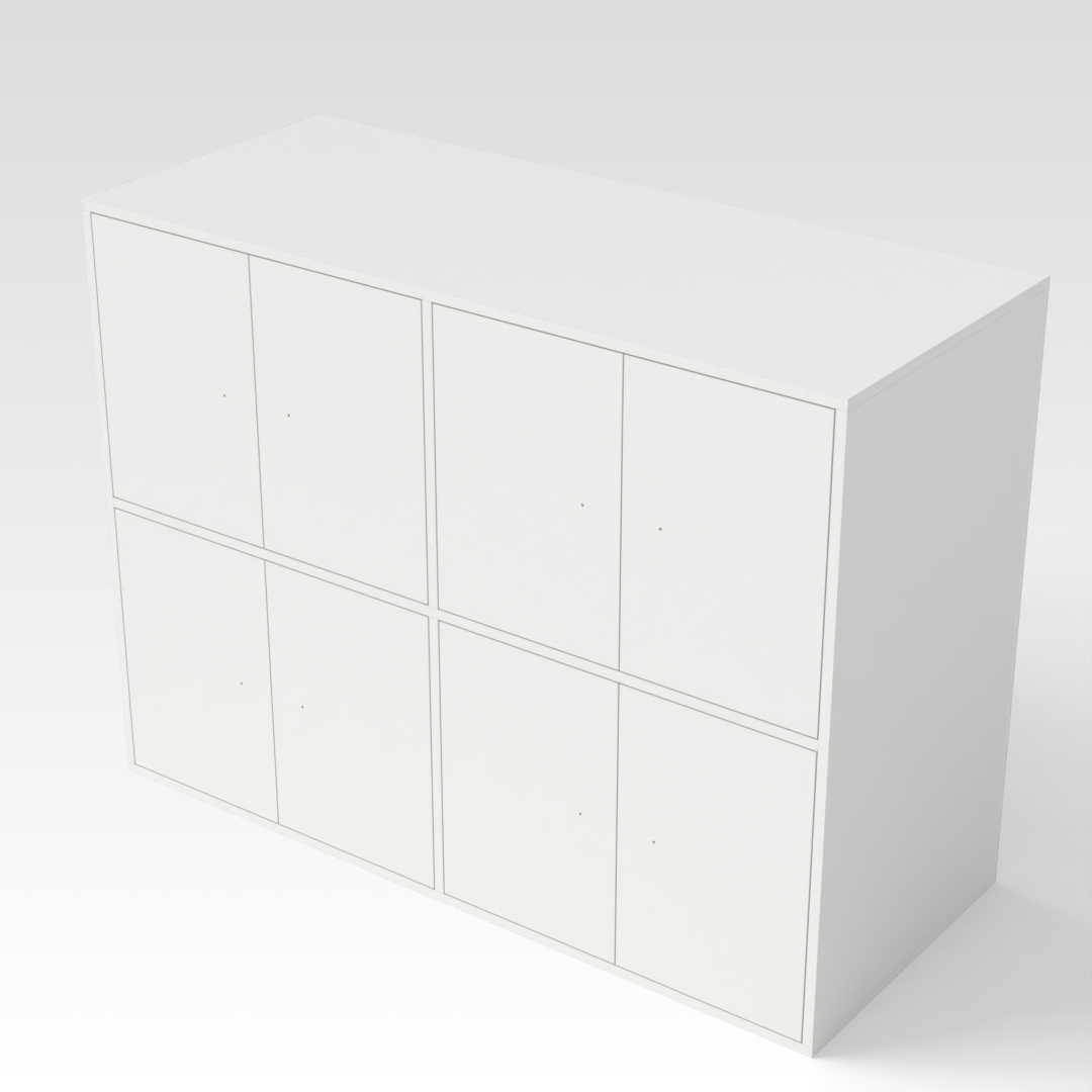 Warm White Shoe Cabinet