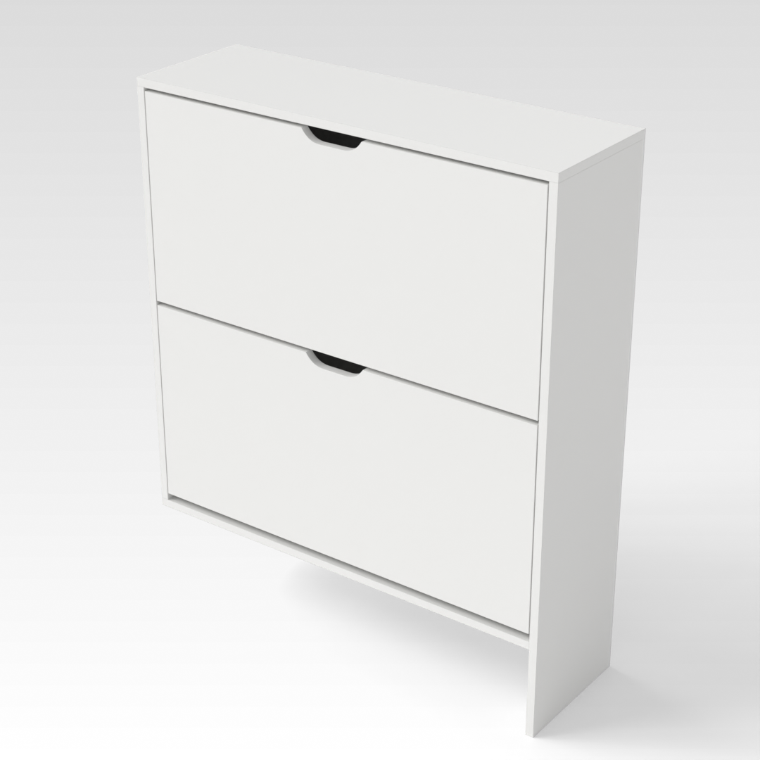 Warm White Shoe Cabinet