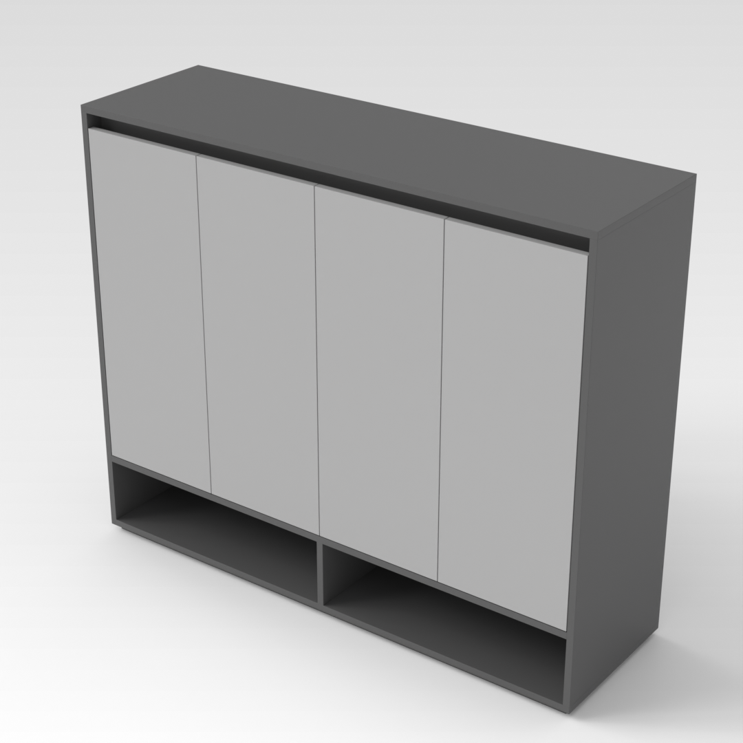 Sky Gray & Light Gray Shoe Cabinet
