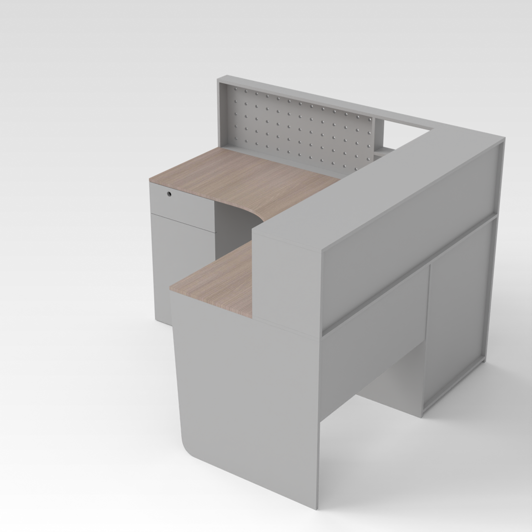 Light Gray & Graphite Gray Office Desk