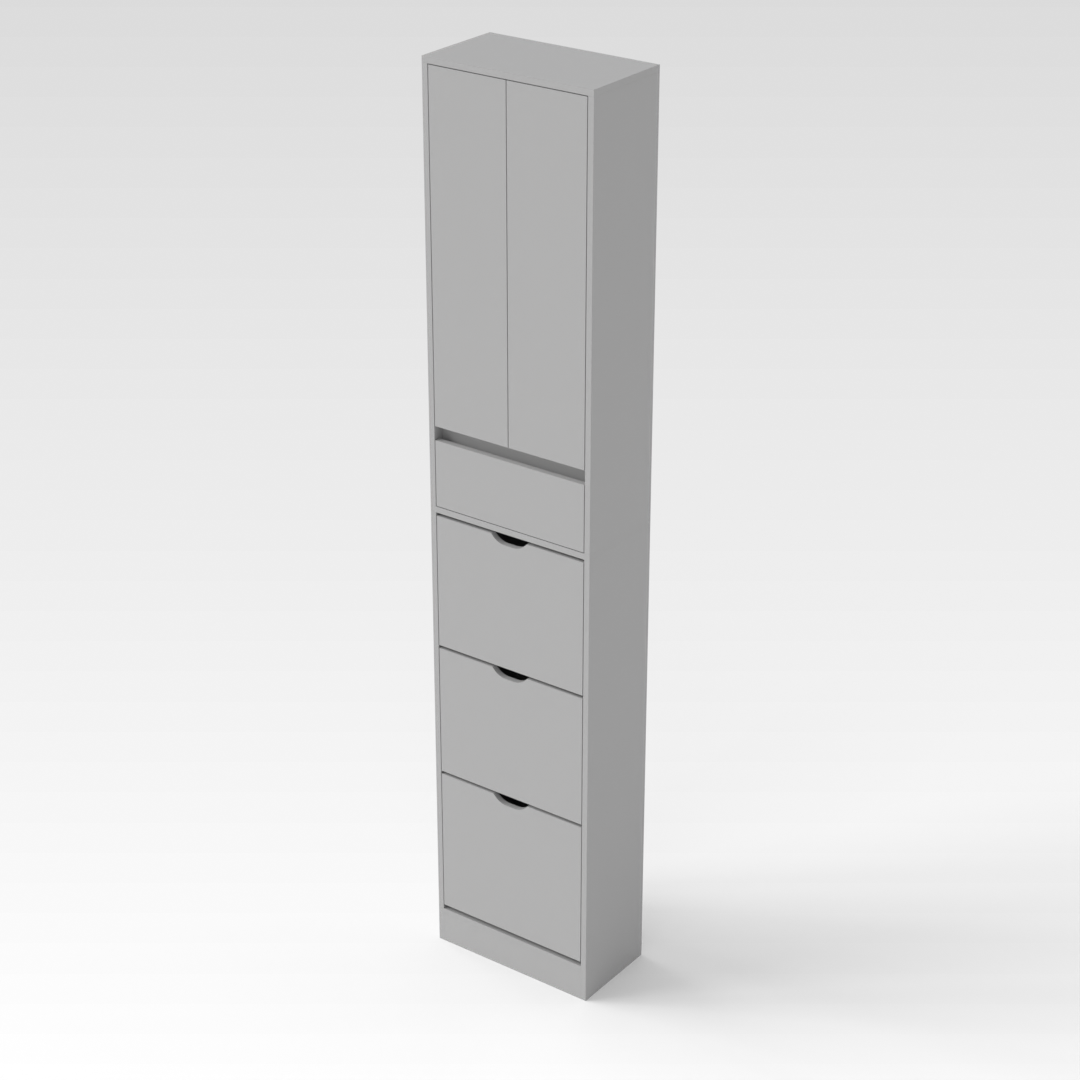 Light Gray Shoe Cabinet