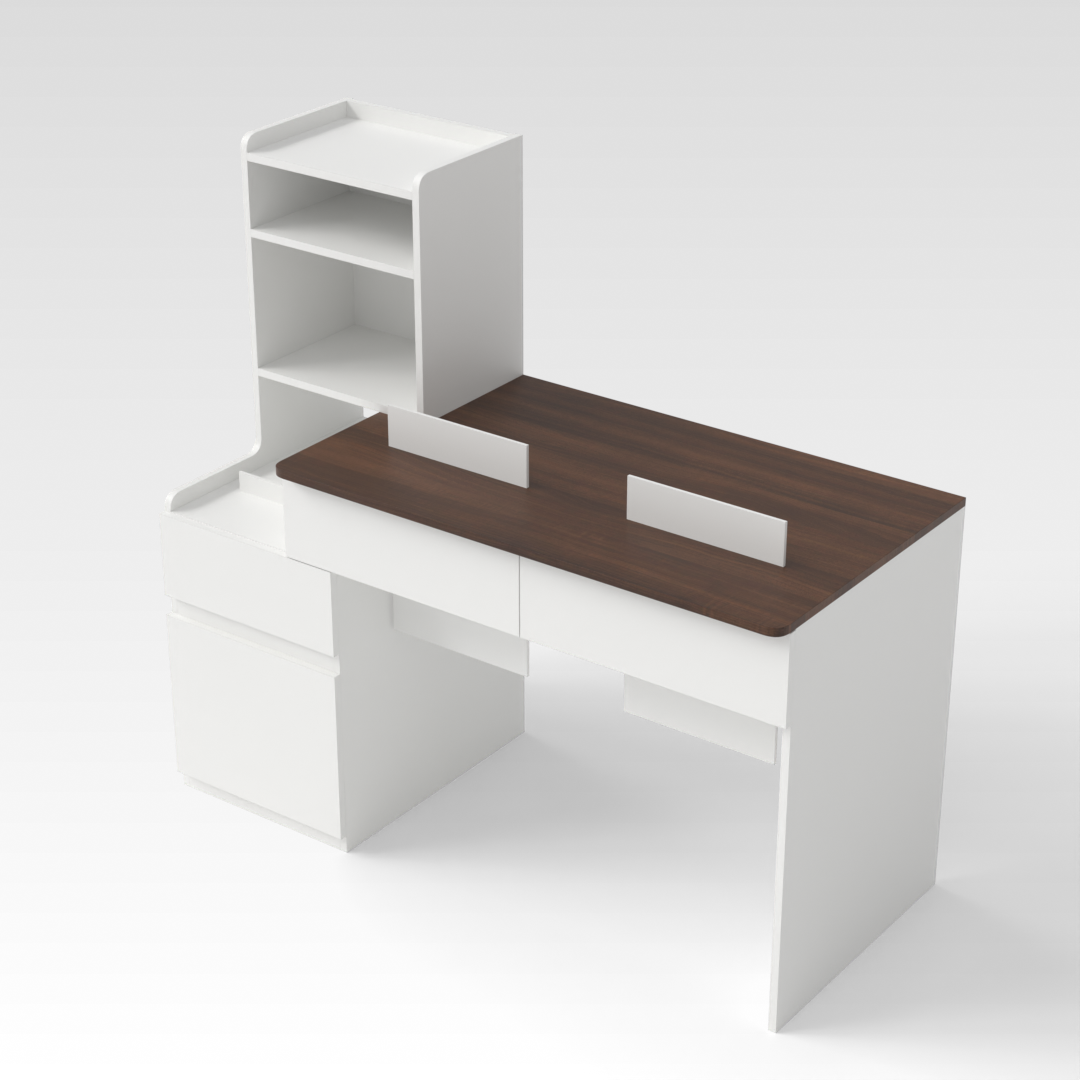 Warm White & Prairie Oak Desk