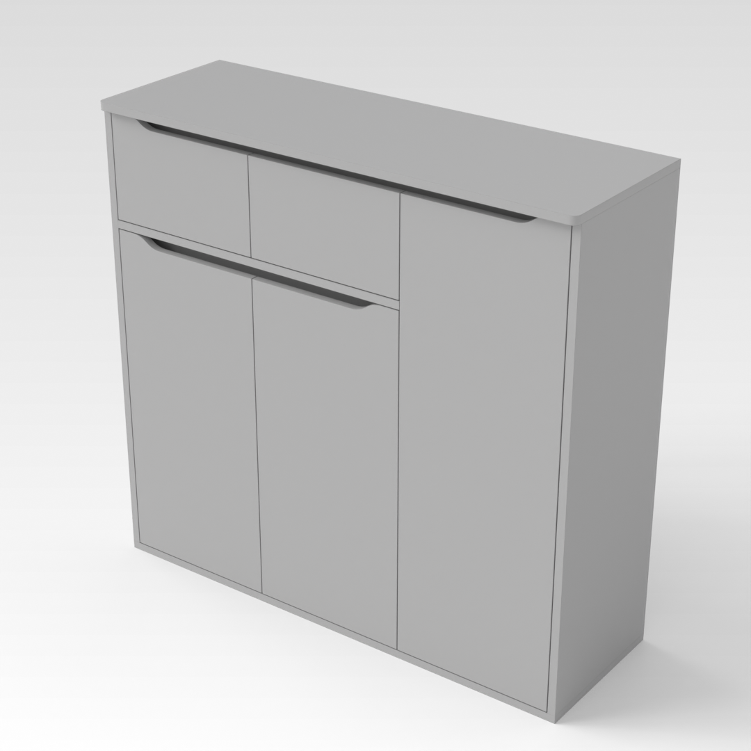 Light Gray Shoe Cabinet