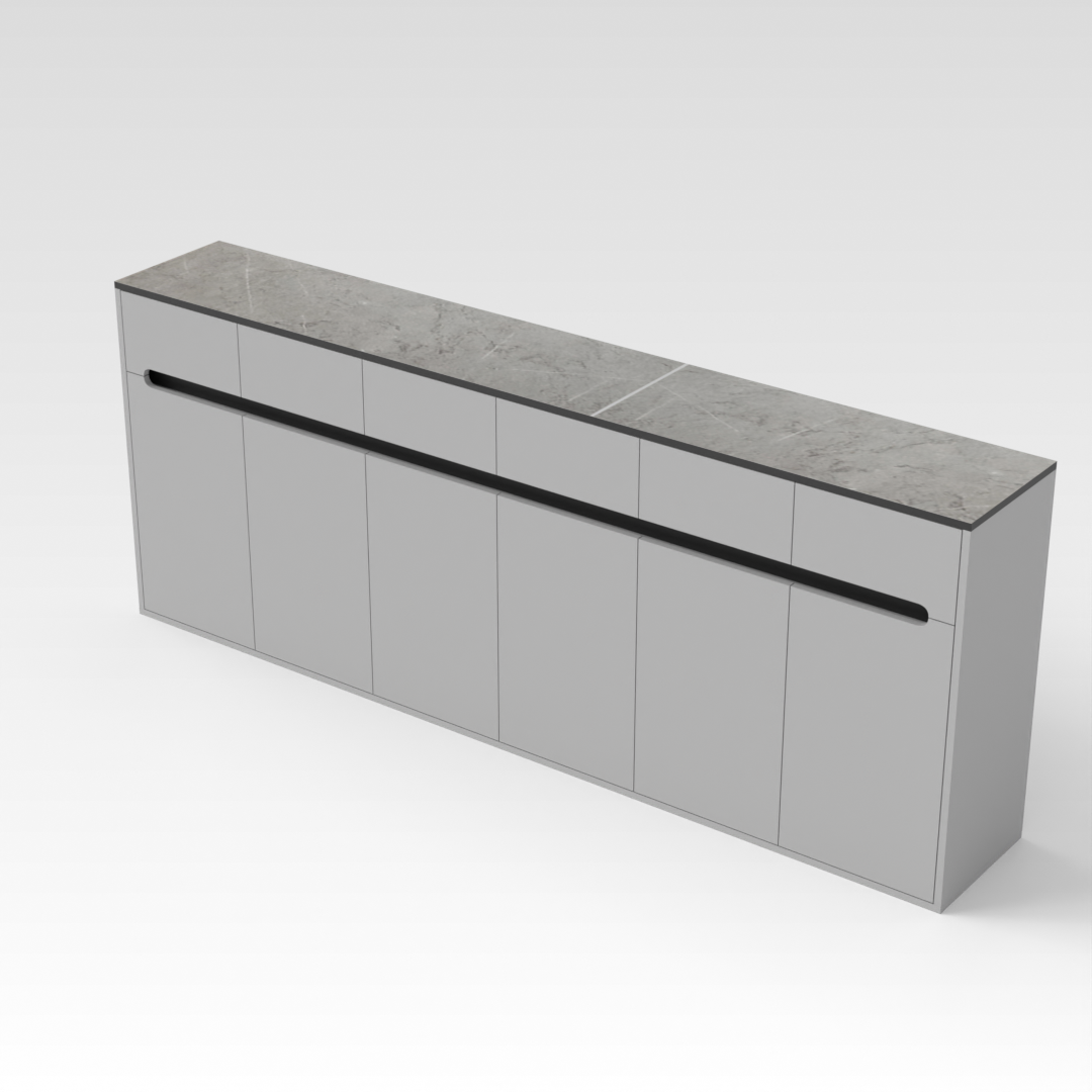 Light Gray & Black Shoe Cabinet