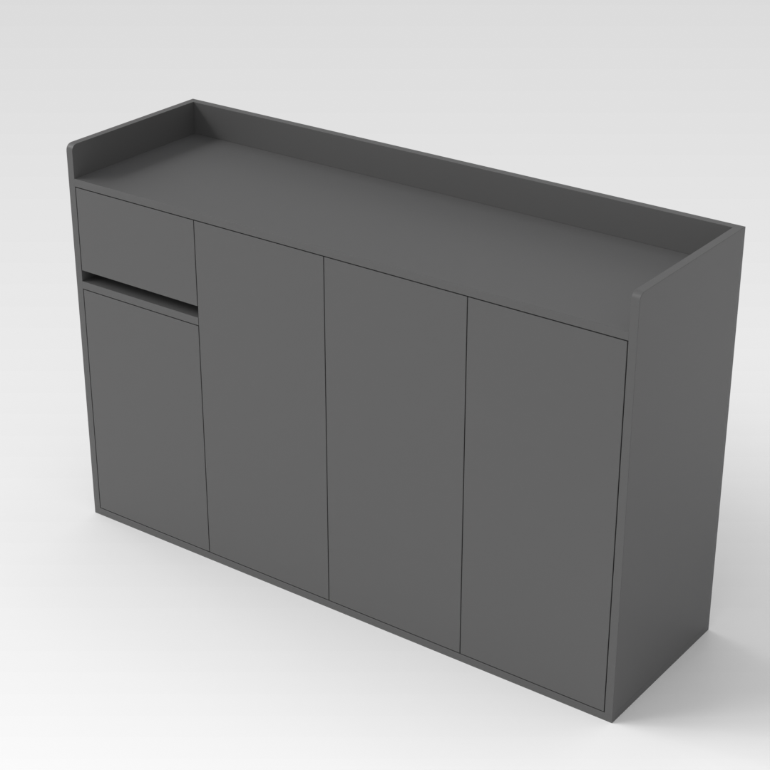 Sky Gray Shoe Cabinet