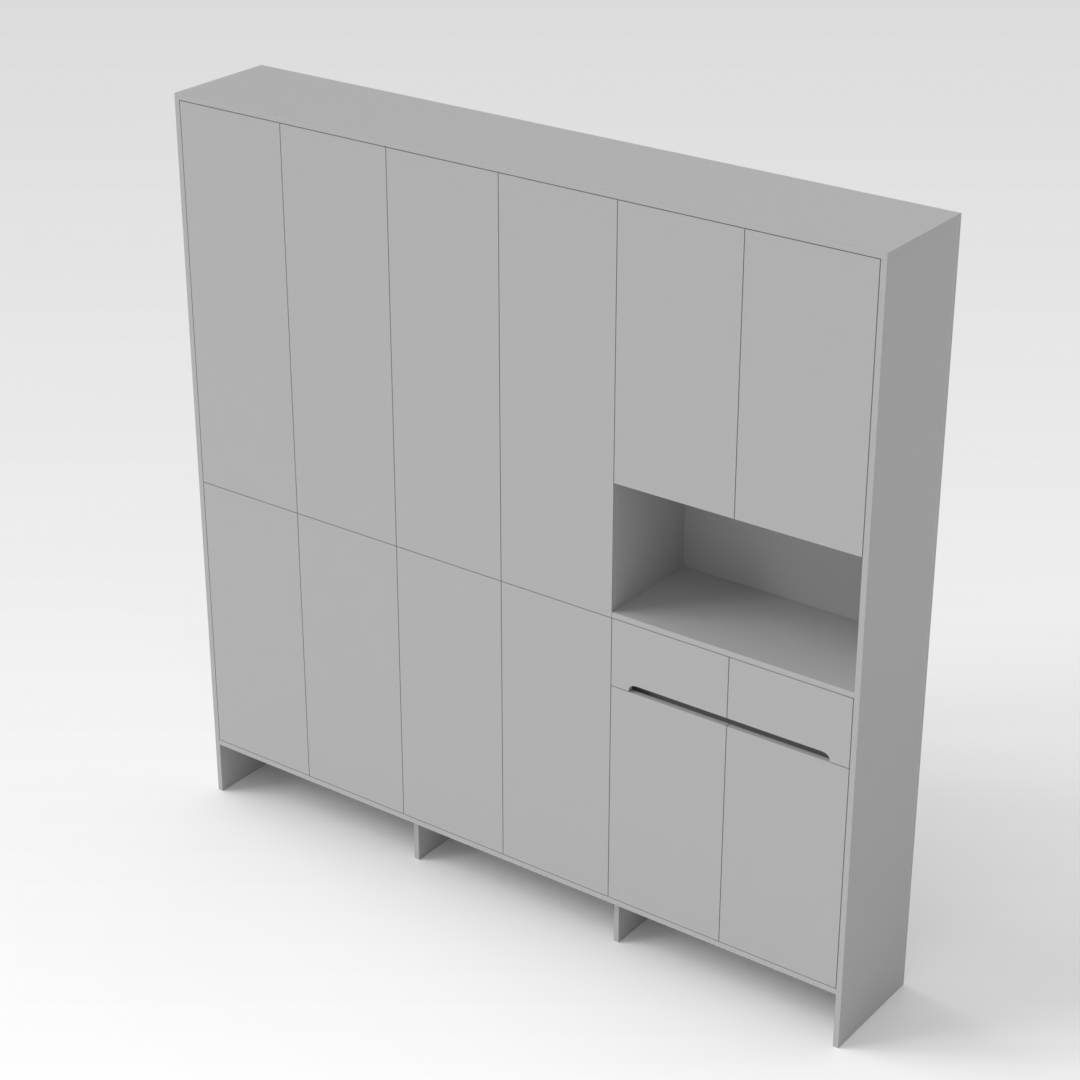 Light Gray Shoe Cabinet