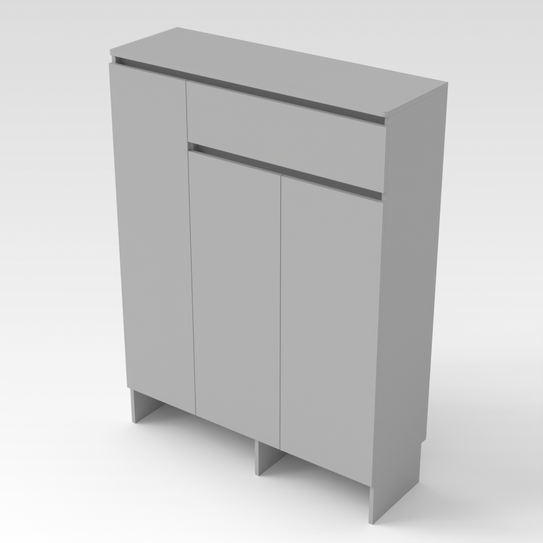 Light Gray Shoe Cabinet
