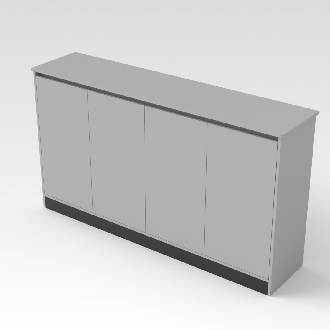 Light Gray & Black Shoe Cabinet