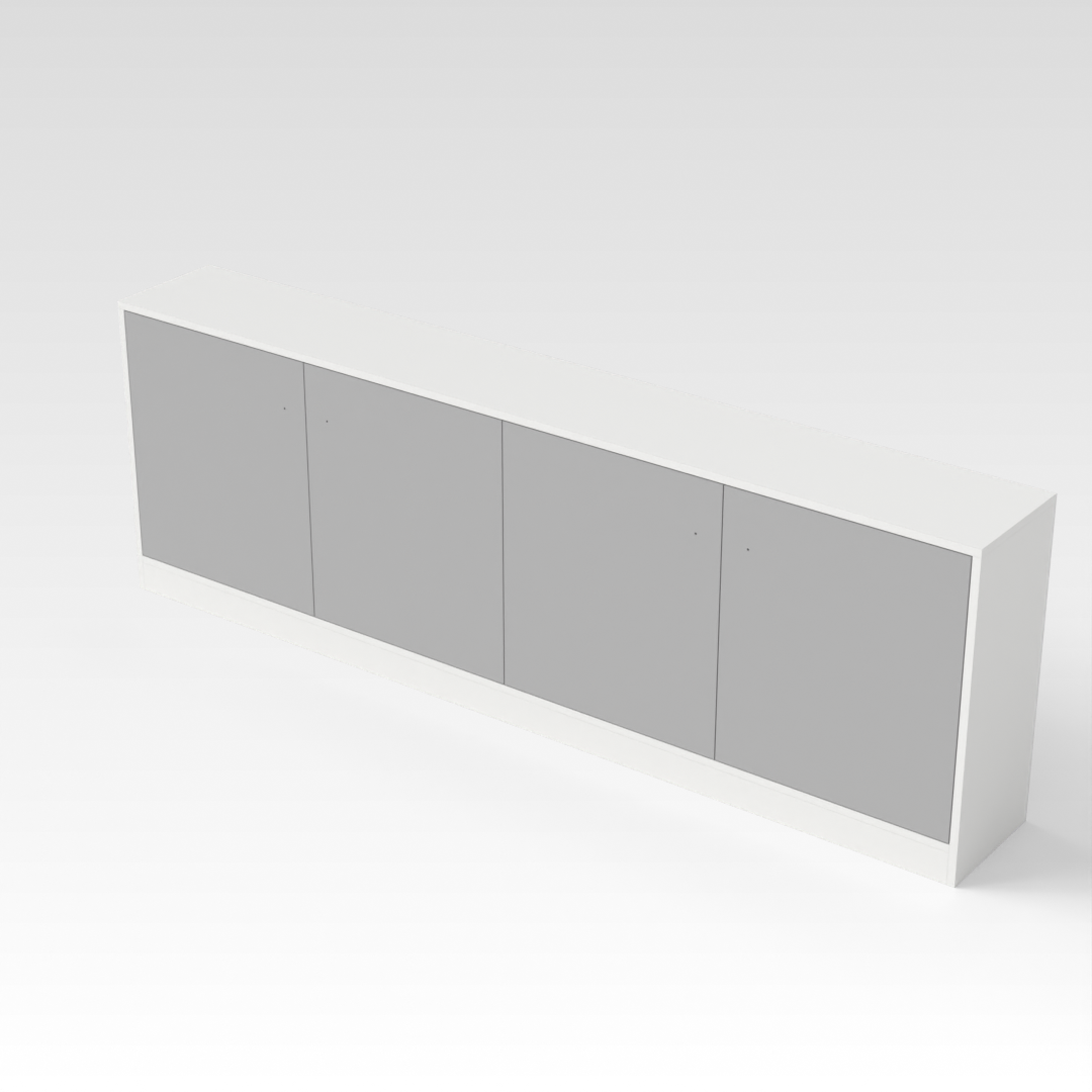 Warm White & Light Gray Sideboard