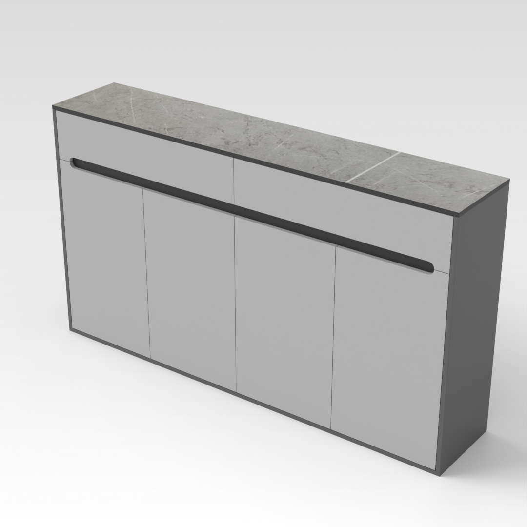 Sky Gray & Light Gray Shoe Cabinet