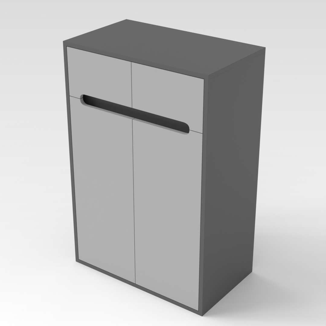 Sky Gray & Light Gray Shoe Cabinet