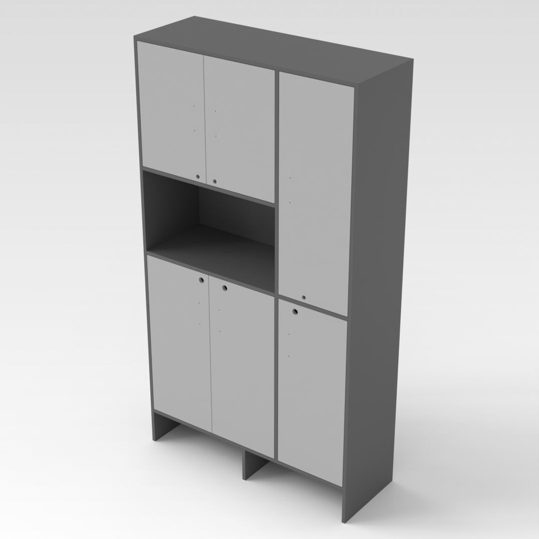 Sky Gray & Light Gray Shoe Cabinet