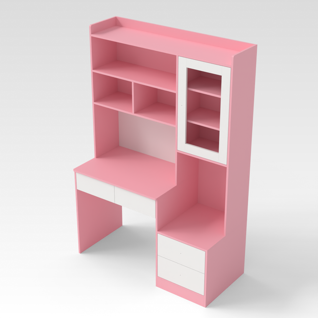 Pink & Warm White Desk