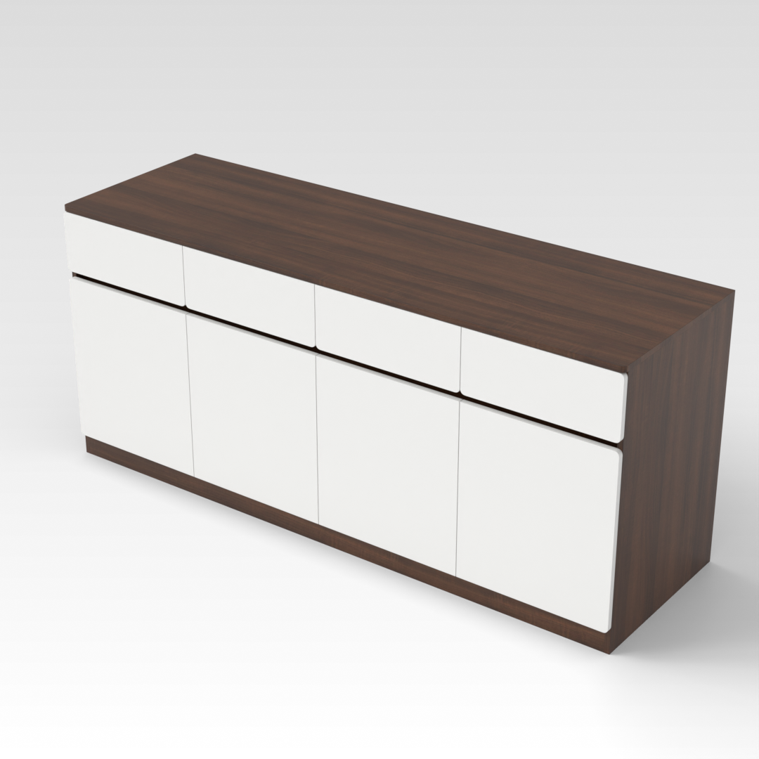 Prairie Oak & Warm White Shoe Cabinet