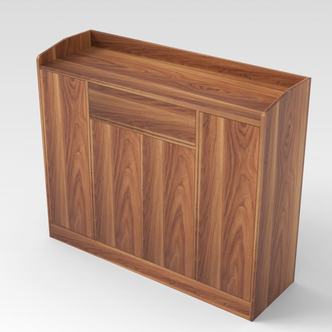 American Walnut Shoe Cabinet