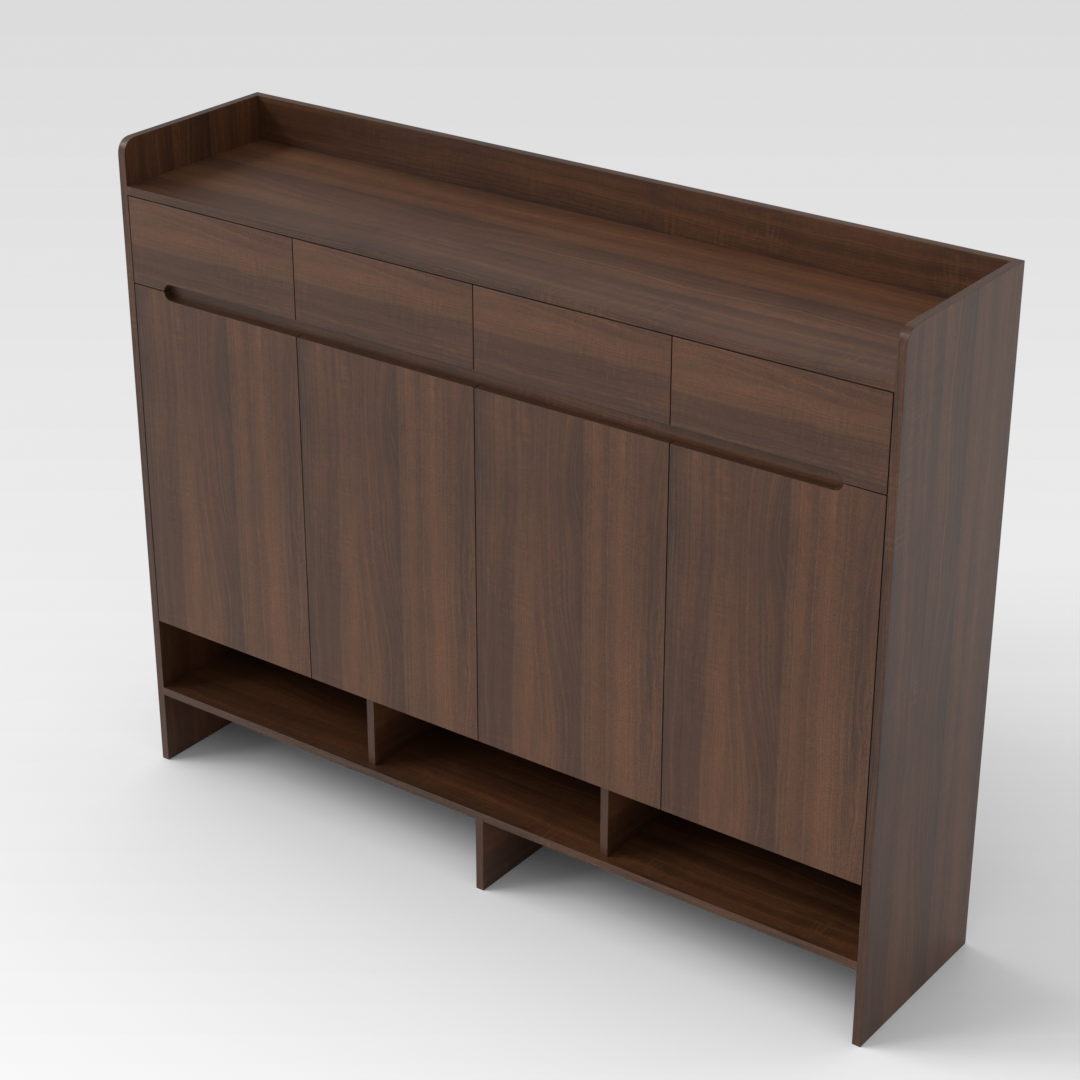 Prairie Oak Shoe Cabinet