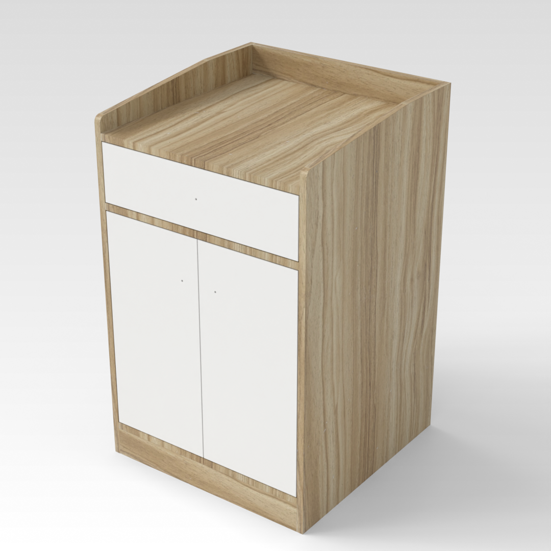 Country Oak & Warm White Shoe Cabinet