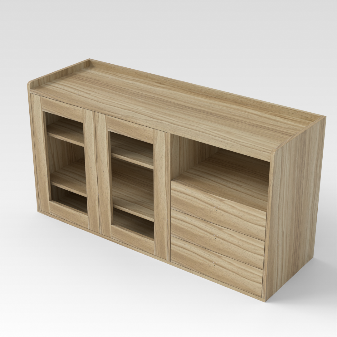 Country Oak Shoe Cabinet