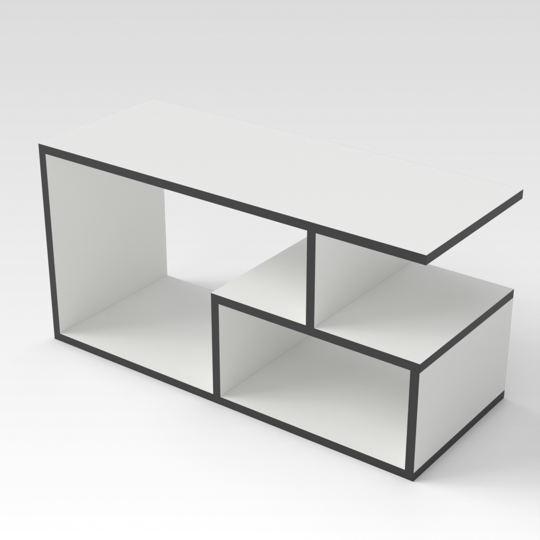 Warm White TV Stand