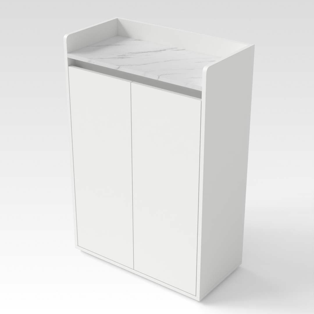Warm White Shoe Cabinet