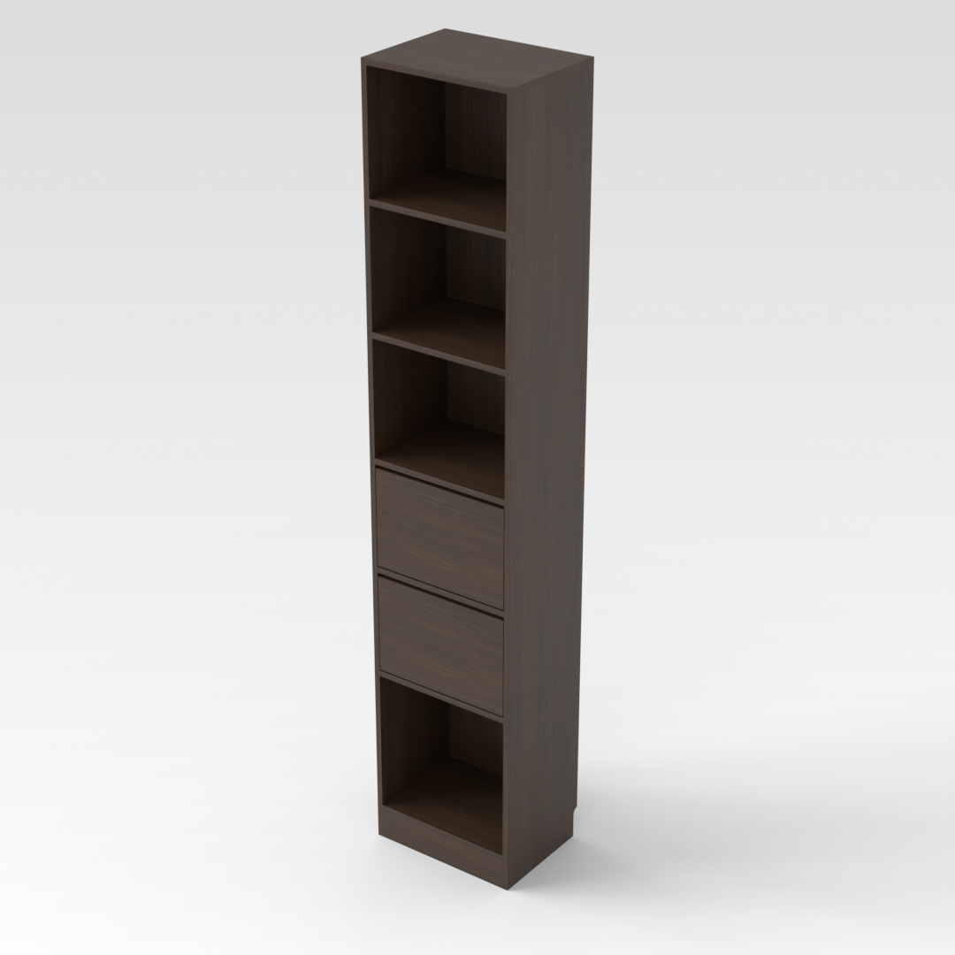 Amber Walnut Bookshelf