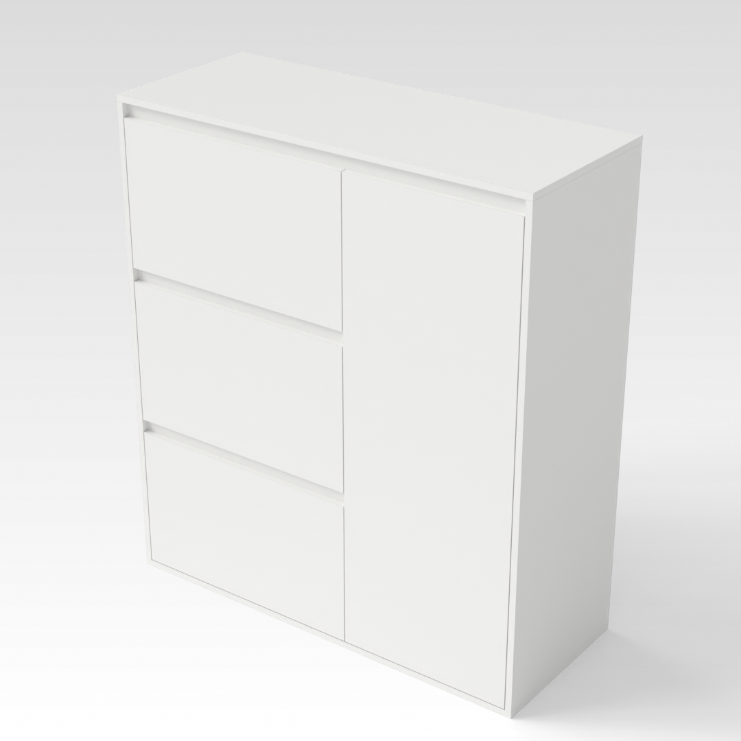 Warm White Shoe Cabinet