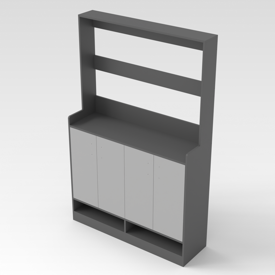 Sky Gray & Light Gray Shoe Cabinet