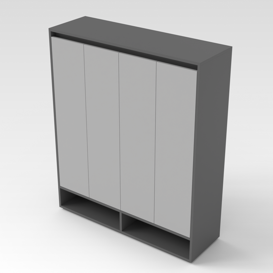 Sky Gray & Light Gray Shoe Cabinet