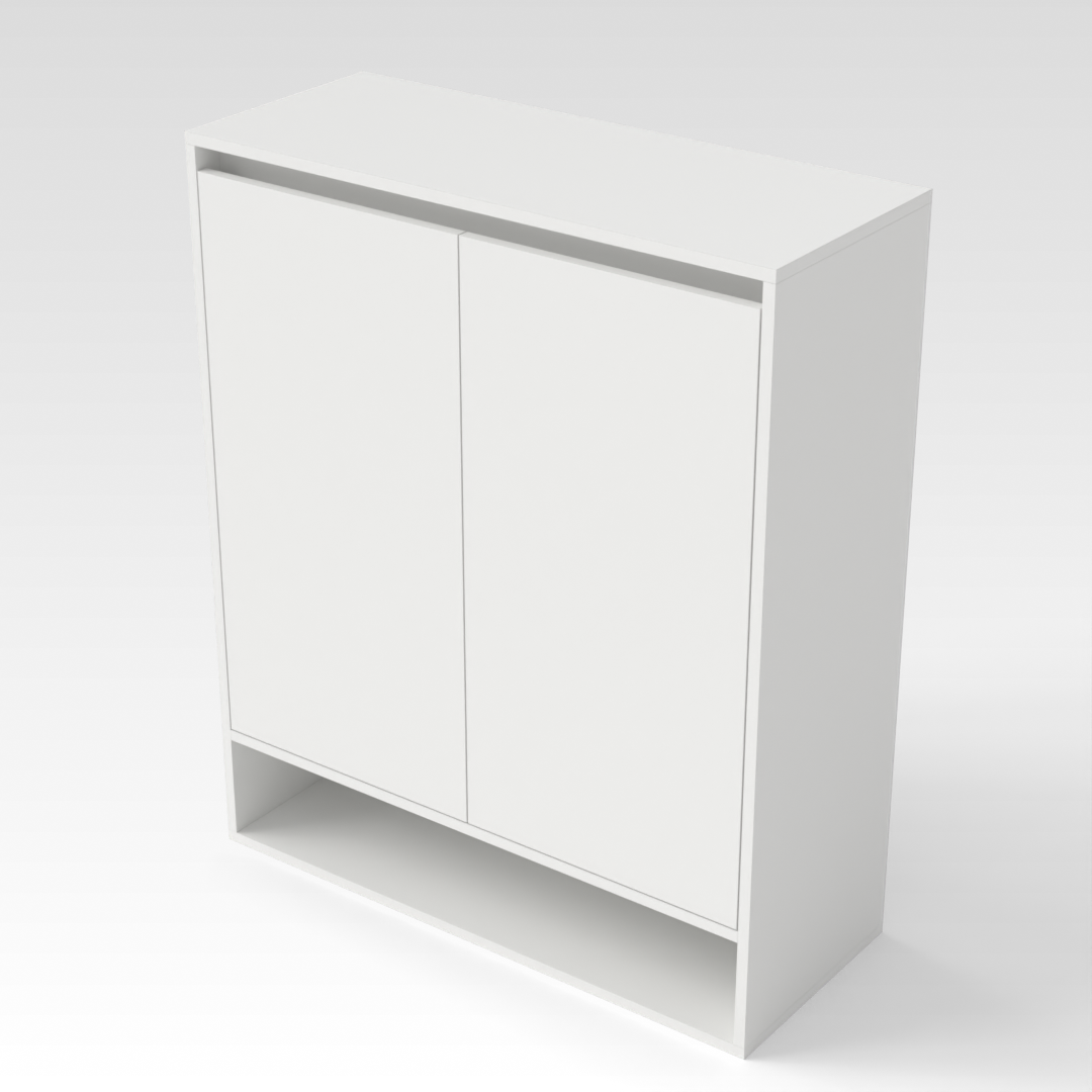 Warm White Shoe Cabinet