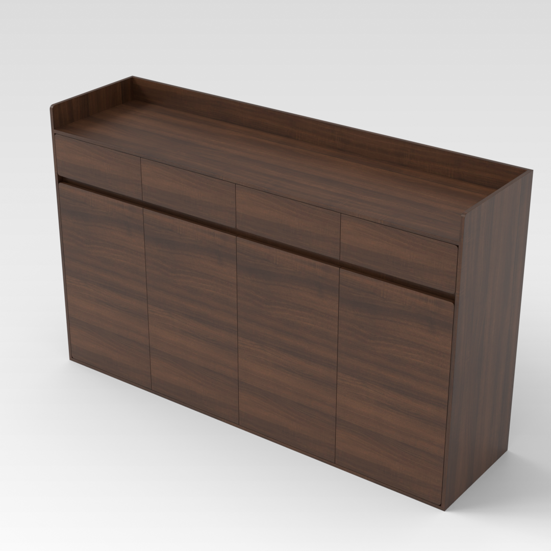 Prairie Oak Shoe Cabinet