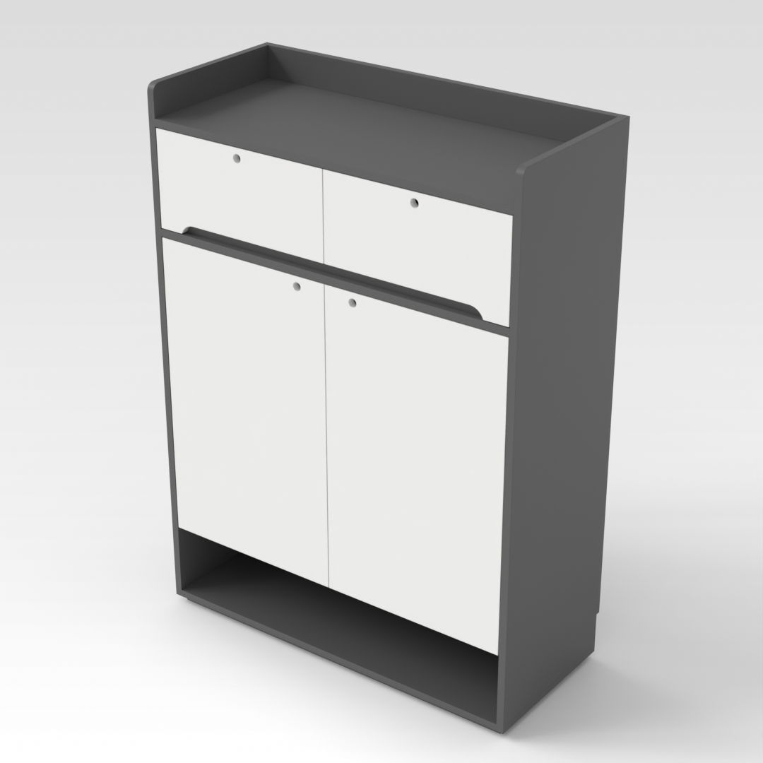 Sky Gray & Warm White Sideboard