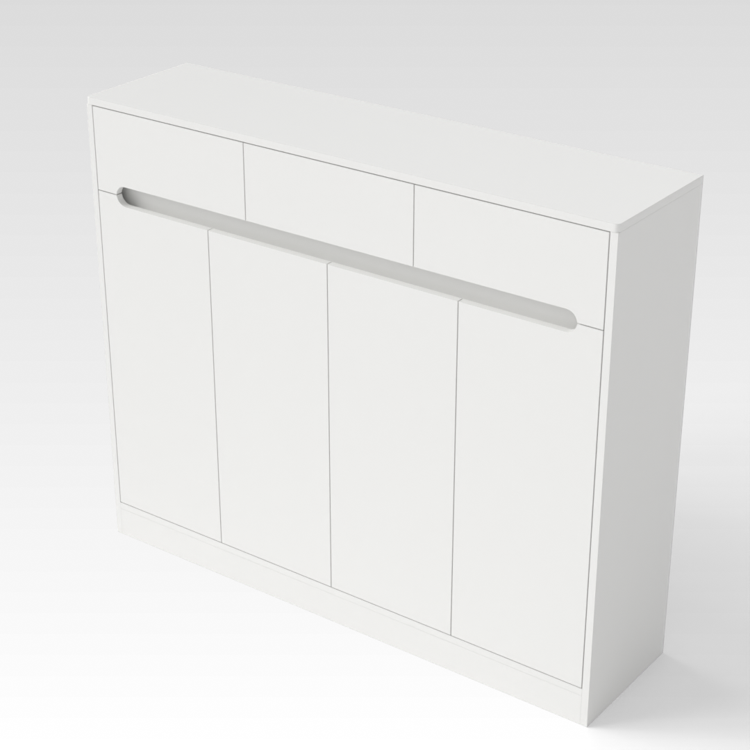Warm White Shoe Cabinet